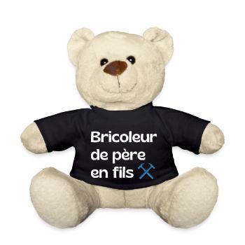 Handyman from father to son - dad gift - Teddy Bear - black - Front