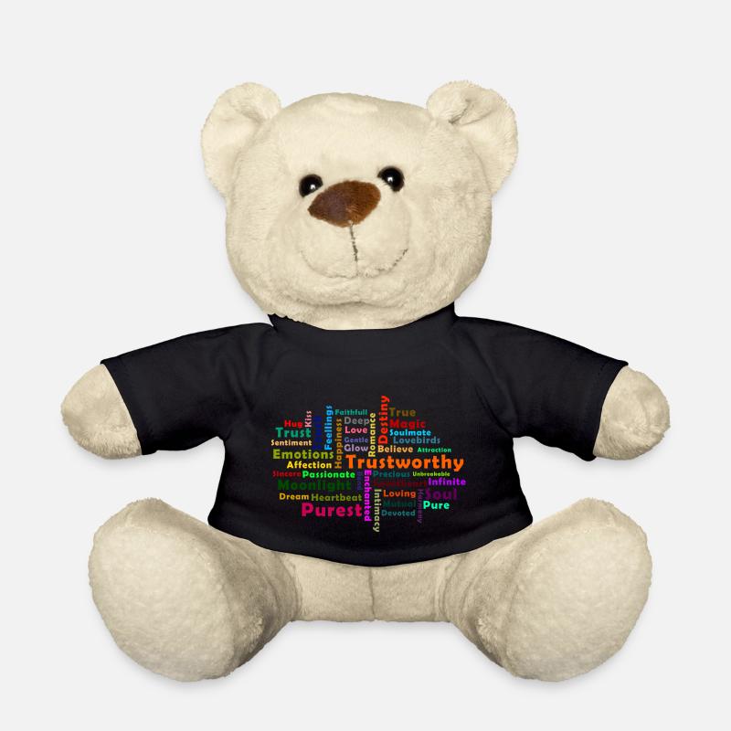 Nuage de mots d amour - Nounours - noir