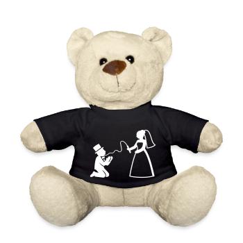 Brautpaar Ehe Paar Peitsche Hochzeit - Teddy - Schwarz - Vorne