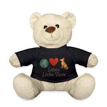 Leben Liebe Tiere - Teddy - Schwarz - Vorne