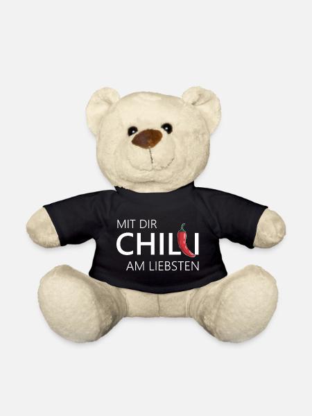 mit dir chilli am liebsten chili chillen - Teddy - Schwarz
