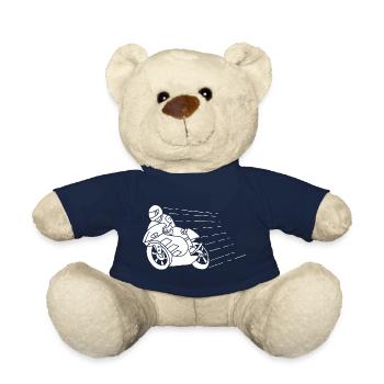 Weißer Biker und Geschwindigkeit - Teddy - French Navy - Vorne