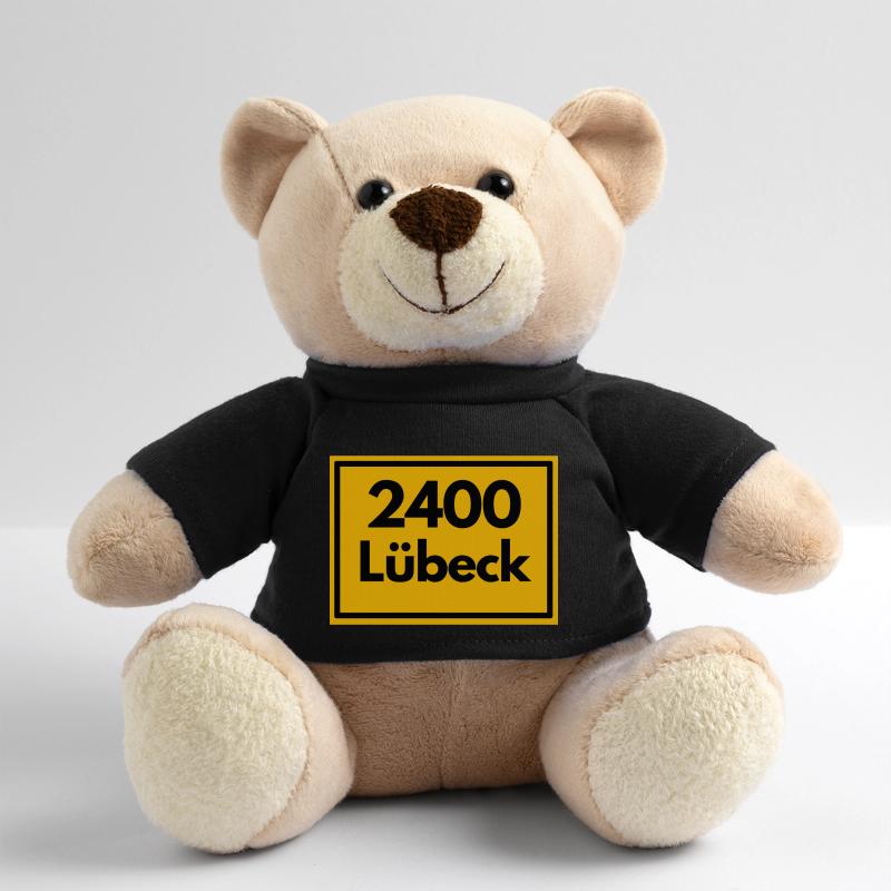 Place sign - then retro old zip code 2400 LÜBECK Teddy Bear