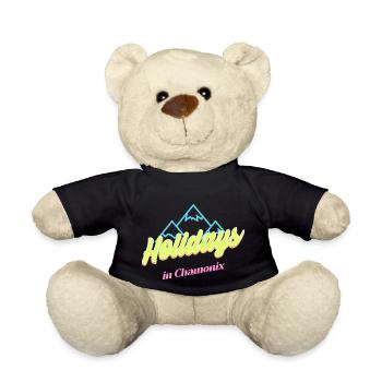 80's Hliday in Chamonix - Teddy Bear - black - Front