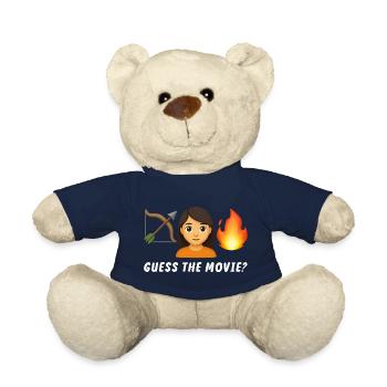 Wild Adventure Illustration with Feminist Theme - Teddy Bear - french navy - Front
