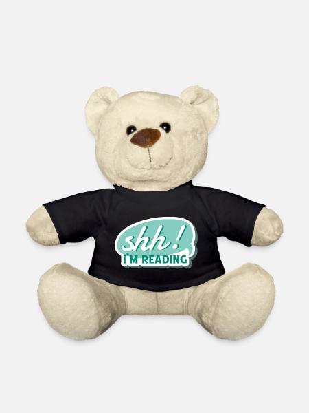 Chut ! Je lis - Silence, je lis - Livre, Livres - Nounours - noir