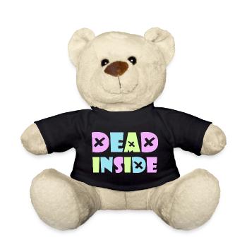 Dead Inside Kawaii Emo Punk Rock Anime Gothic Goth - Teddy - Schwarz - Vorne