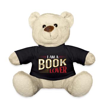 Ich bin Buchliebhaber Retro Typografie - Teddy - Schwarz - Vorne