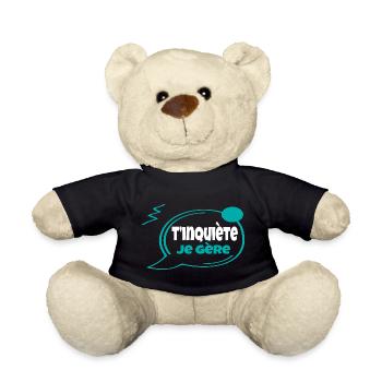 T’inquiète, je gère - Nounours - noir - Devant