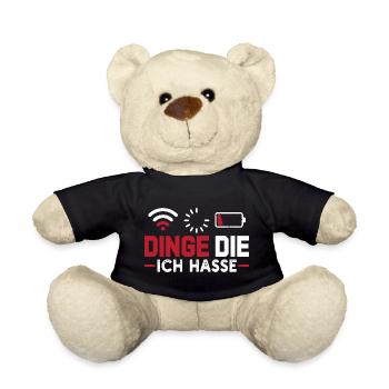 Nerd Computer DINGE DIE ICH HASSE LUSTIG - Teddy - Schwarz - Vorne