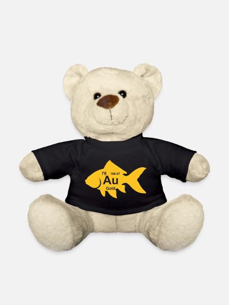 Poisson rouge au Élément Or Amoureux de la Science - Nounours - noir