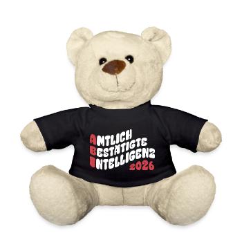 Abi 2026 - Abitur - Retro Flow Style Geschenk - Teddy - Schwarz - Vorne