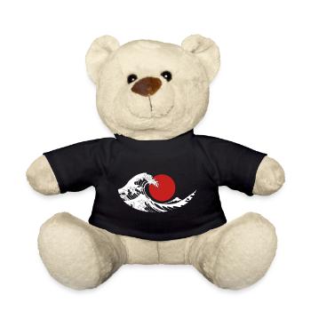 Esthétique japonaise du Soleil Rouge de la Grande Vague - Nounours - noir - Devant