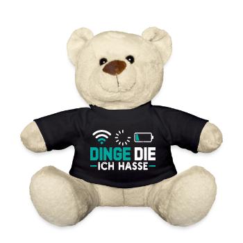 Nerd Computer DINGE DIE ICH HASSE LUSTIG - Teddy - Schwarz - Vorne