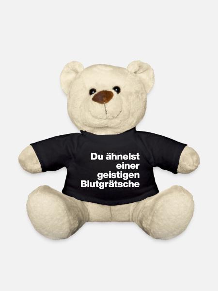 DU ÄHNELST EINER GEISTIGEN BLUTGRÄTSCHE. SARKASMUS - Teddy - Schwarz