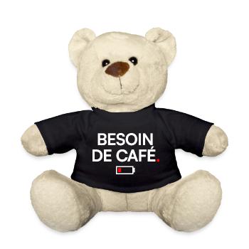 COFFEE NEED | Coffee Humor - Teddy Bear - black - Front