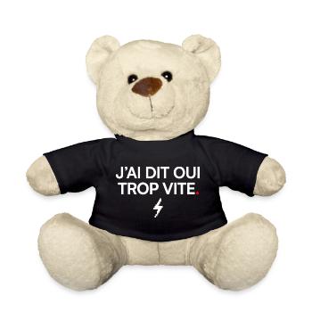 I SAID OR I TOO FAST | Office Humor - Teddy Bear - black - Front