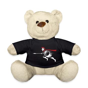 Spartan Sprint Silhouette Maskottchen Spartan Run - Teddy - Schwarz - Vorne