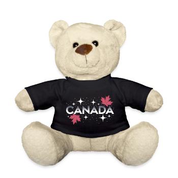 T-shirt Canada Feuille d’érable - Chemise de voyage Canada - Nounours - noir - Devant