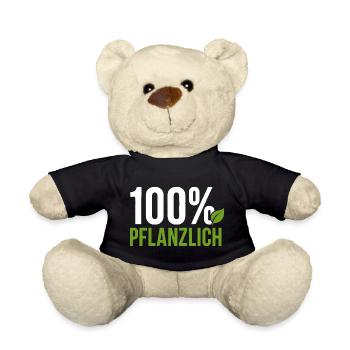 100% Pflanzlich - Vegan Geschenkidee - Teddy - Schwarz - Vorne