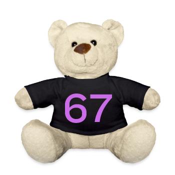 67 - Teddy Bear - black - Front