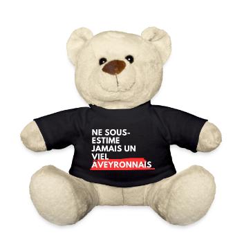 Ne Sous Estime Jamais Un Viel Aveyronnais T-Shi... - Nounours - noir - Devant