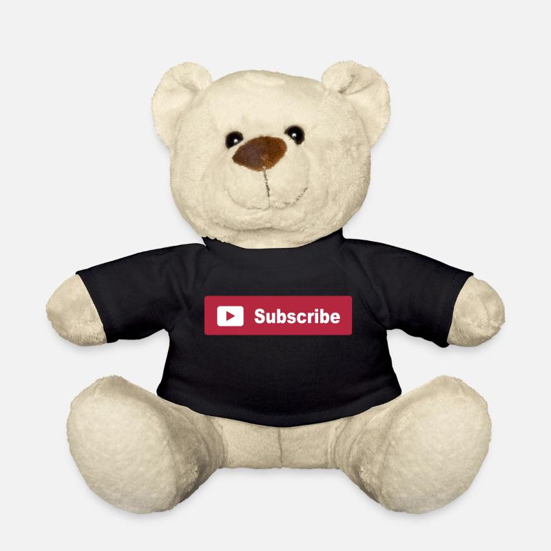 Subscribe Button - Teddy - Schwarz