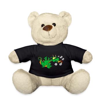 Grüner Drache - Teddy - Schwarz - Vorne