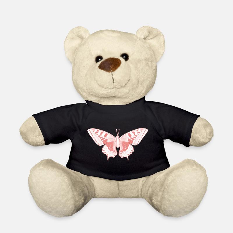 Papillon Rose Éthérée - Nounours - noir