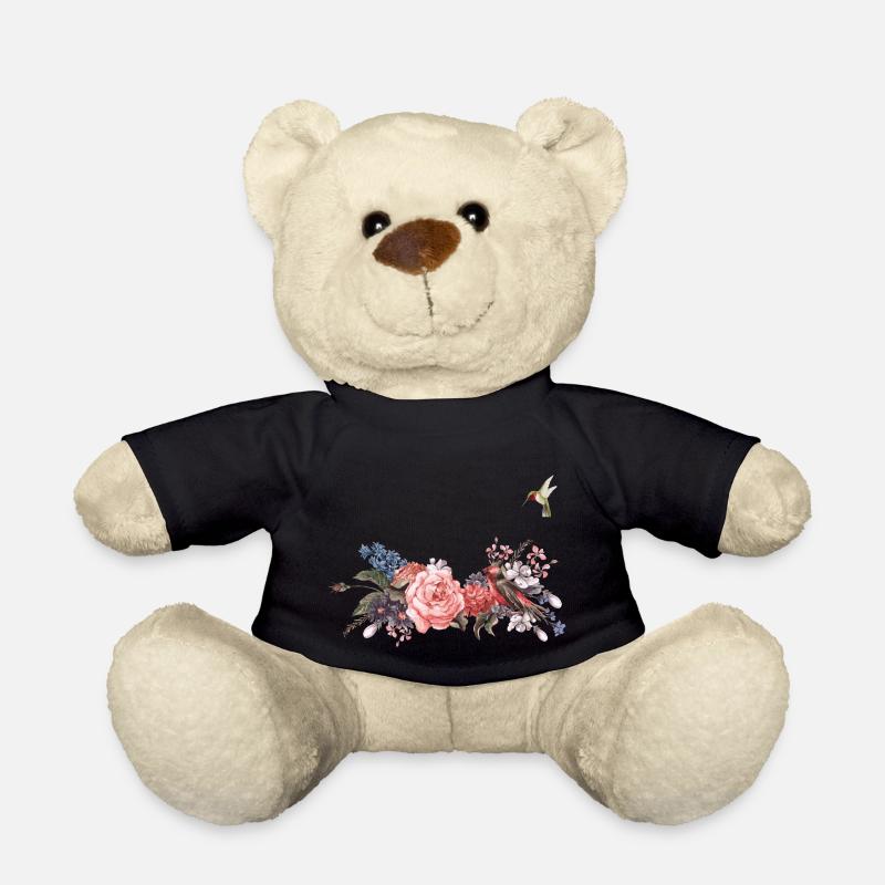 flower - Teddy Bear - black