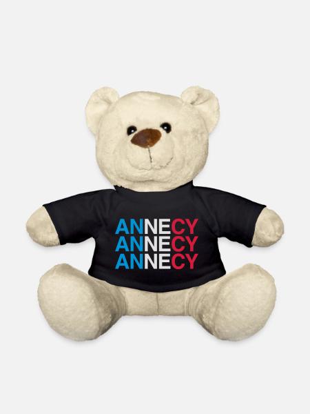 ANNECY Frankreich Drapeau France - Nounours - noir