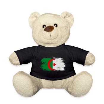 Algerien Vintage Flagge / Geschenk Algier - Teddy - Schwarz - Vorne