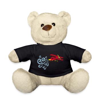 Vintage Flugzeug - Teddy - Schwarz - Vorne