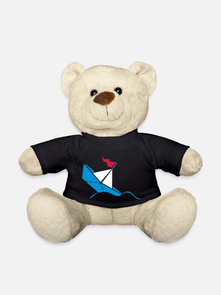 Sinkendes Papierschiffchen / paper titanic (3C) - Teddy - Schwarz
