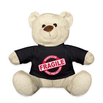 FRAGILE - Nounours - noir - Devant
