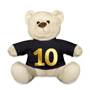10 Anniversaire Anniversaire, Anniversaire Cadeau Anniversaire - Nounours - noir - Devant