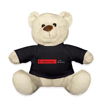 Tarkov - Killed in Action lettering - Teddy Bear - black - Front