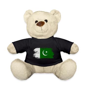 Pakistan flag - Teddy Bear - black - Front