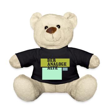 Der analoge Alte Opa Papa Vater Großvater Technik - Teddy - Schwarz - Vorne