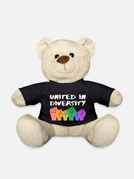 United in diversity gift - Teddy Bear - black