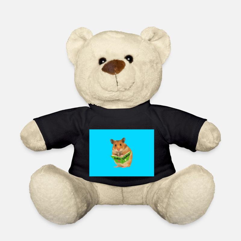 Endlich Schulkind Hamster für Brotdose etc - Teddy - Schwarz