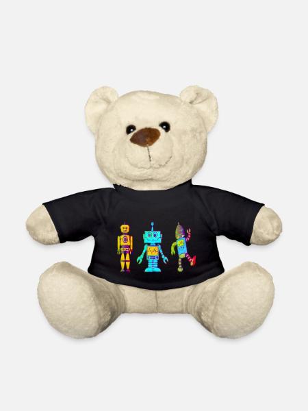 Roboter Kinderbild - Teddy - Schwarz