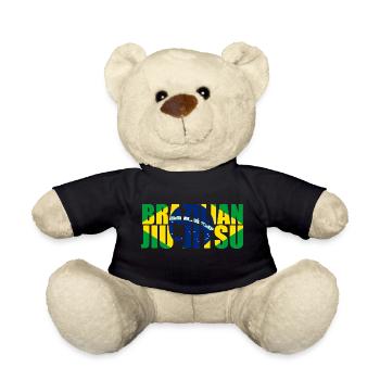 Brazilian Jiu-Jitsu Flag 3 BJJ - Teddy Bear - black - Front