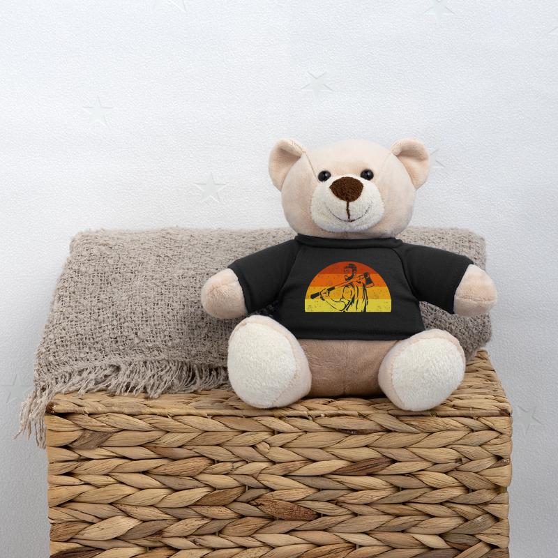 Retro Holzfäller Waldarbeiter mit Axt Teddy