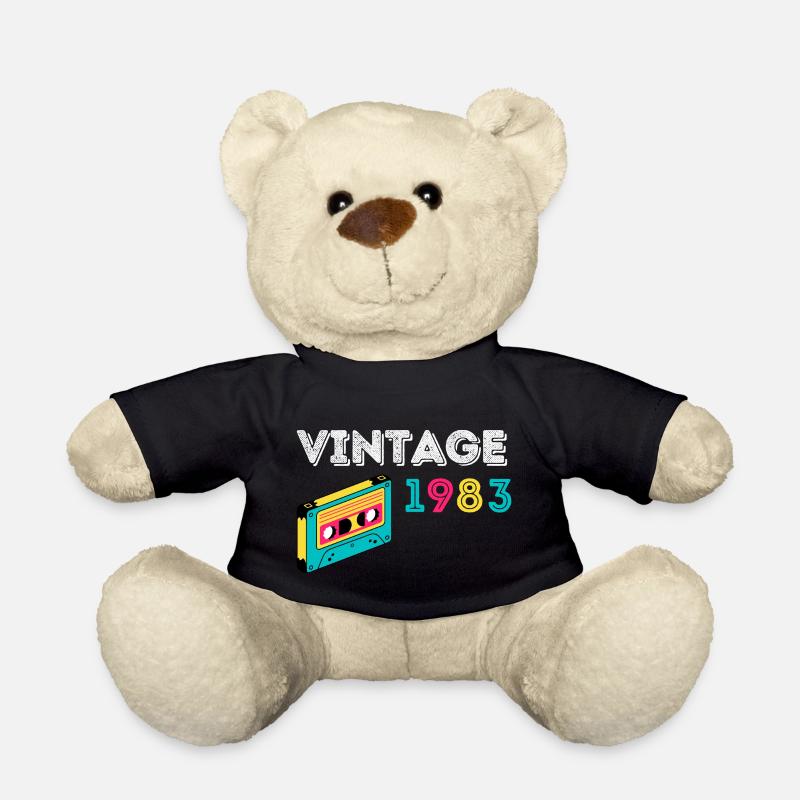 Cassette vintage 1983 39 ans 1983 - Nounours - noir