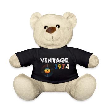 Record vintage 48 ans 1974 anniversaire - Nounours - noir - Devant