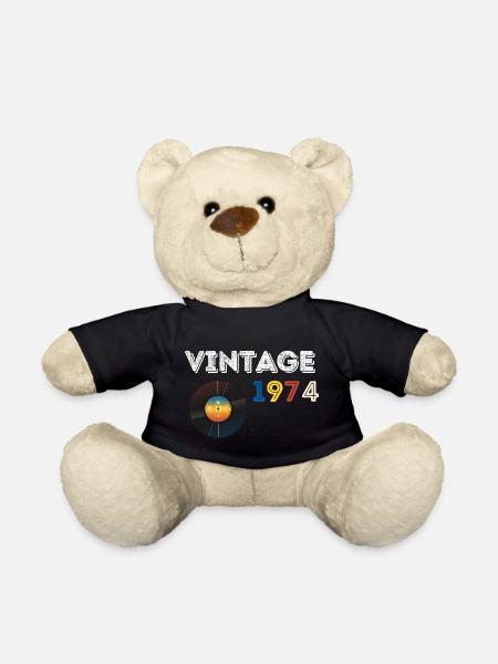 Vintage Schallplatte 48 Jahre alt 1974 Geburtstag - Teddy - Schwarz