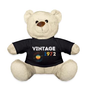 Vintage record 50 years old 1972 birthday - Teddy Bear - black - Front