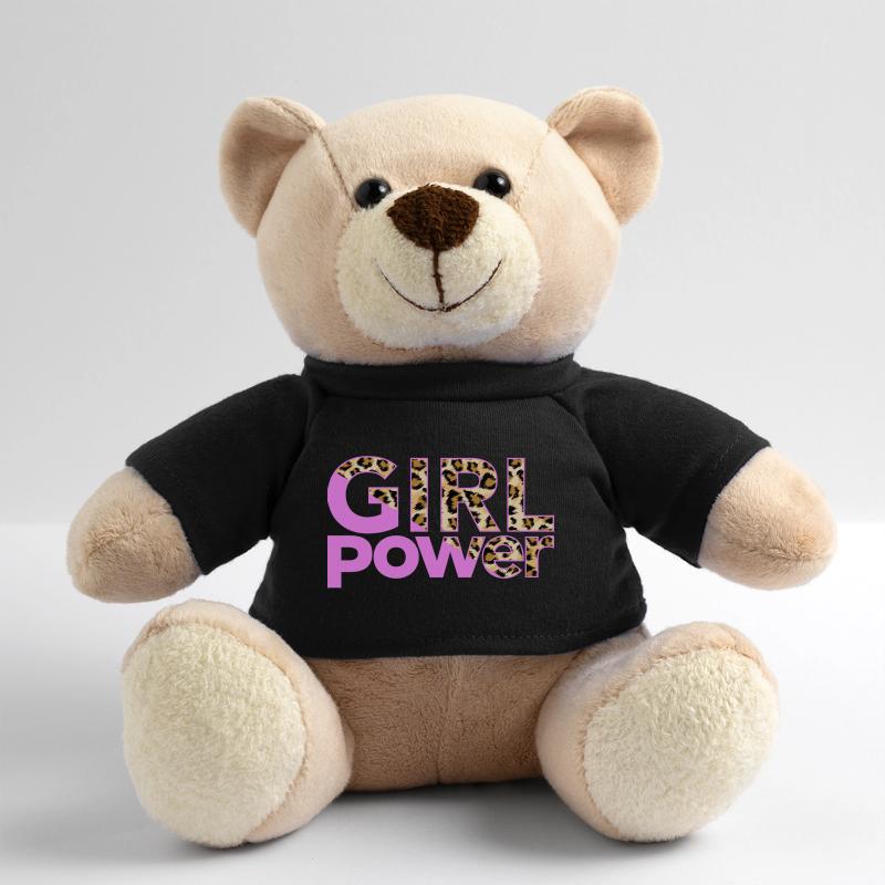Imprimé léopard Typographie GIRL POWER Nounours