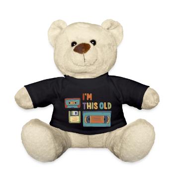 I'm This Old Vintage Retro 80er 90er Kassette - Teddy - Schwarz - Vorne